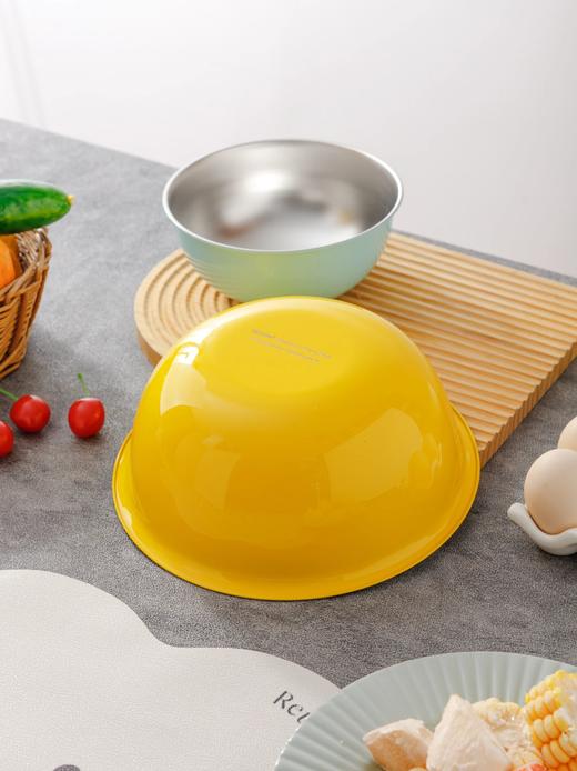 39.9抢亚马逊同款KEYIOW304不锈钢亮面沙拉盆刻度设计精准度量钢琴烤漆防刮防粘加高盆壁防飞溅基地直邮‬⁠​⁣​ 商品图8