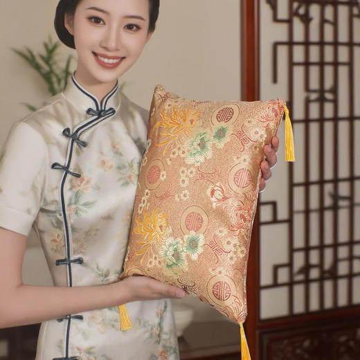 宫造 金丝楠木 养生枕 真材实料 吸湿透气 舒适耐睡 商品图1