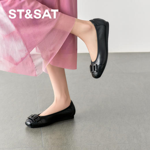 星期六职场舒适简约扣饰单鞋SSD1111135 商品图2