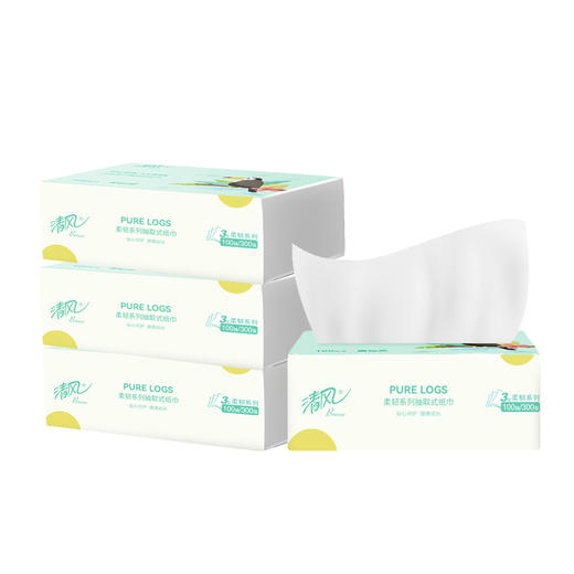 清风柔韧系列亲肤抽纸4联包 AR40SZK 商品图0