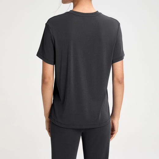 跃牌【倚窗听雨】Athena 砂洗罗纹瑜伽服女莫代尔宽松垂感短袖运动健身T恤上衣DA112 商品图1