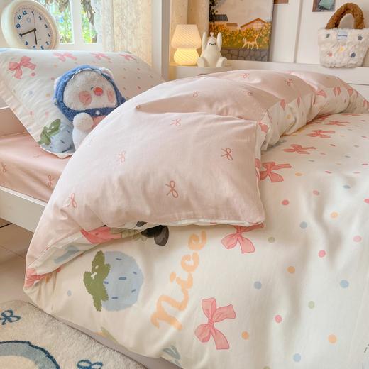 【品牌直发】加倍生活 全棉宿舍学生款三件套 新疆棉AB双板卡通印花 开学季床单/床笠款可水洗机洗 适合上下铺 商品图4