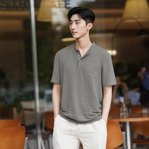 HERACHOLE 男士亚麻短袖衬衫&裤子，高级慵懒，亚麻材质，透气清凉，另搭配亚麻长裤、短裤【G】 商品图1