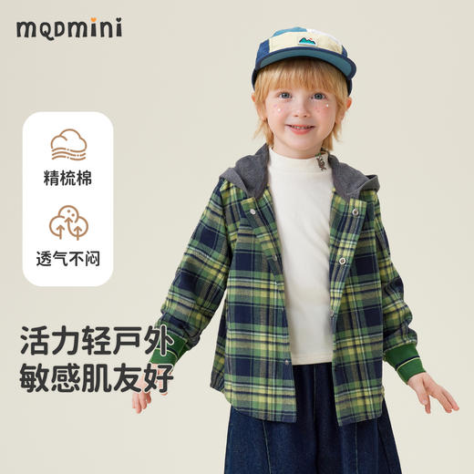 【90-140】【MQDmini】男童格子衬衫外套 商品图5