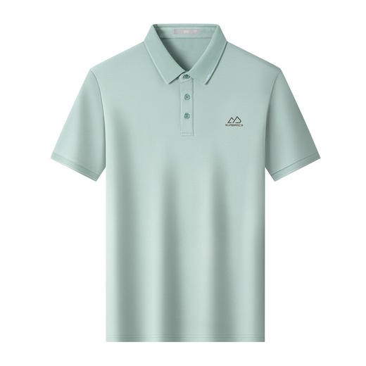 圣得西撞色翻领polo衫男2025春季新款亲肤柔软纯色易搭长袖t恤 商品图2