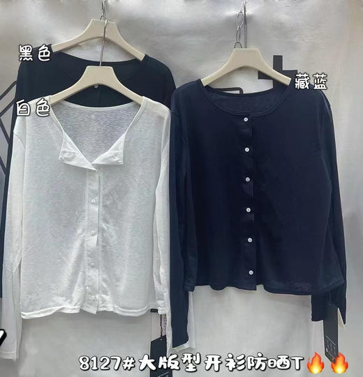 【GZ】无忧购“清仓大促”韩系休闲薄款大版宽松开衫防晒上衣8127（截单后3-5天发货) 商品图4