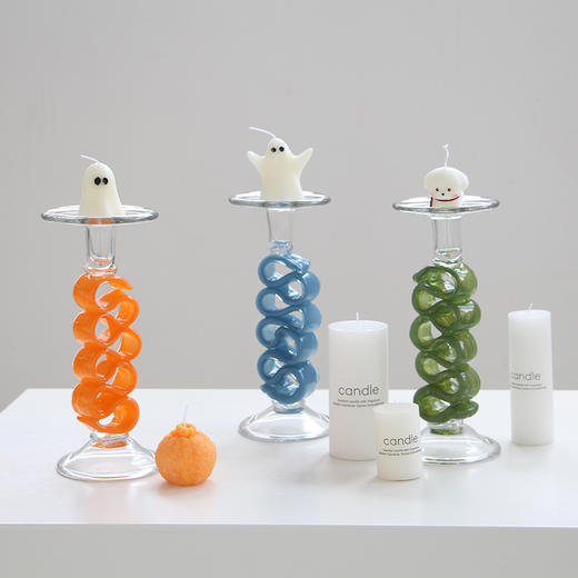 厂家直销北欧风彩色烛台摆件婚礼节庆酒店软装轻奢创意居家装饰品 商品图2