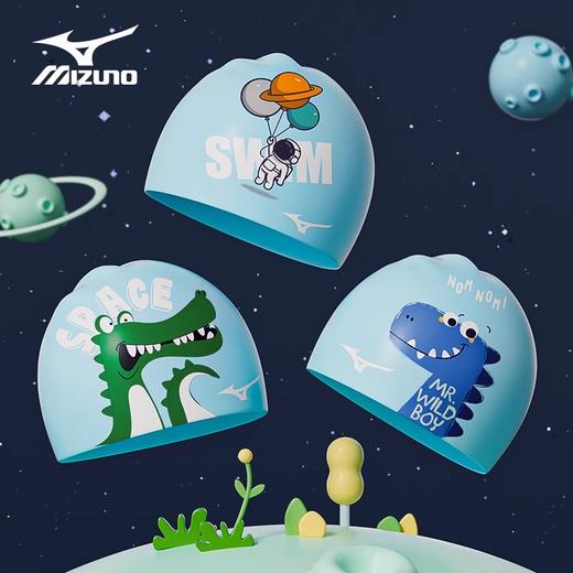 【美津浓】儿童防水不勒头专业护耳印花硅胶泳帽 商品图0