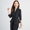 【西服+西裤】罗蒙女士纯色职业西服套装舒适通勤时尚两件套女百搭 商品缩略图2
