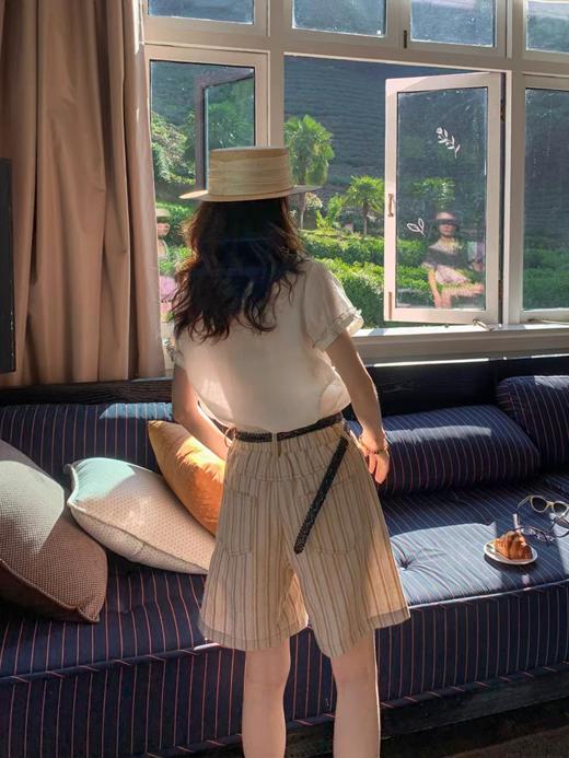 浮生八记/25B074/肌理感撞色宽松休闲裤 商品图4