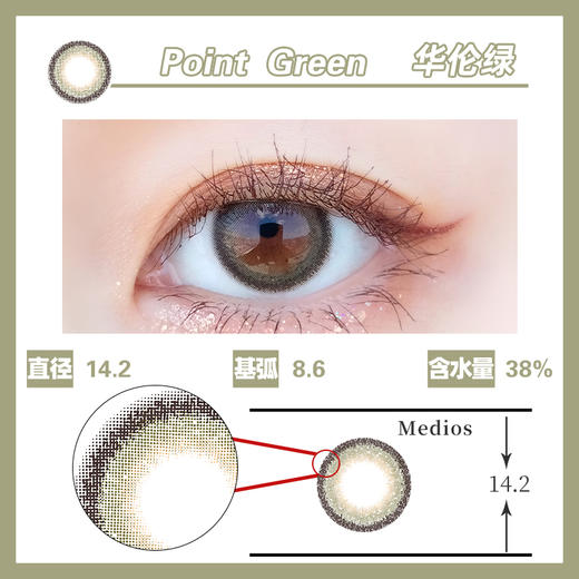 秒杀-Medios 月抛 2片/盒  （镜盒只送一个 不多送） 商品图3