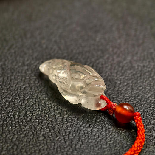 董易奇易祈吉祥天然黄水晶三脚金蟾挂件保平安吊坠 商品图1