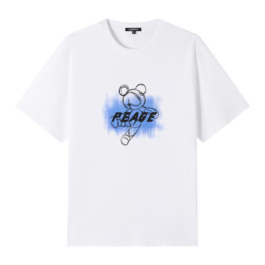 gxgjeans【透气亲肤】全棉短袖25夏款户外运动休闲简约百搭青少年T恤K&C 商品图6