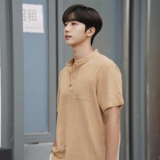 HERACHOLE 男士亚麻短袖衬衫&裤子，高级慵懒，亚麻材质，透气清凉，另搭配亚麻长裤、短裤【G】 商品图2