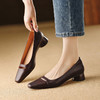 【预售5天】羊皮版~温柔姐姐气质风方头显腿细日常百搭时尚简约设计浅口单鞋LG&2531-1337 商品缩略图3