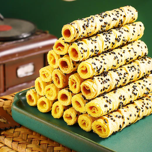 【醒粉福利12.9元/箱】老上海芝麻蛋酥卷休闲蛋卷解馋小零食 商品图1