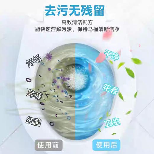 葆儷莱桶装洁厕块马桶厕所清洗剂强力除垢除臭留香去异味去污50g*5粒 商品图3
