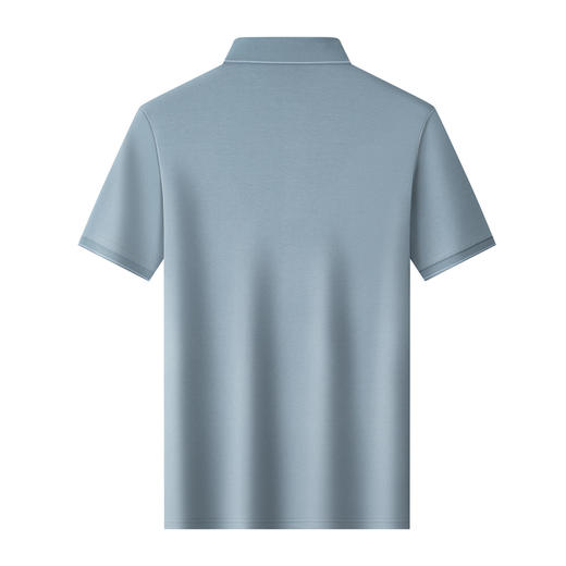 圣得西撞色翻领polo衫男2025春季新款亲肤柔软纯色易搭长袖t恤 商品图9