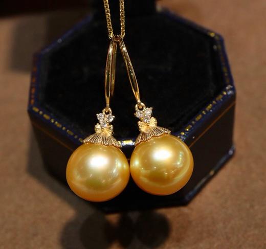 11.7mm金珠耳坠 商品图0