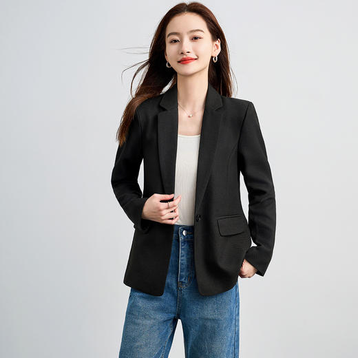 【易打理 一粒扣】罗蒙女士单件西服外套平驳领简约舒适百搭通勤女 商品图6