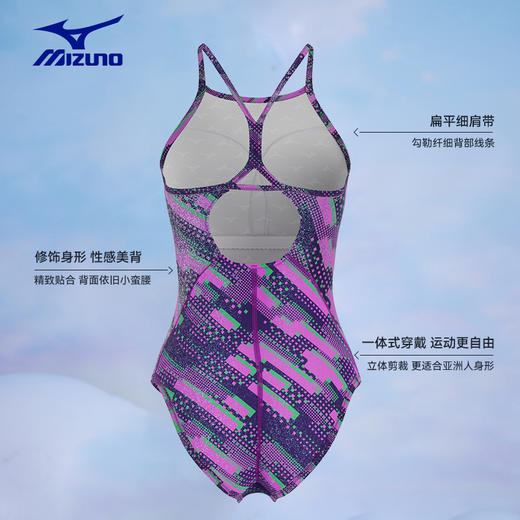 【美津浓】女士连体三角遮肉竞技泳衣N2CAB302 商品图8