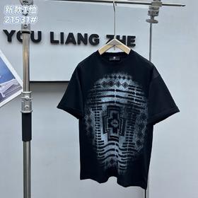 夏季新款潮流男士印花短袖港风休闲个性复古基础款上衣   YLZ-NALB4BE21531*