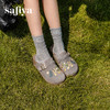 预售|Safiya/索菲娅2025时尚烫钻绣花百搭复古外穿包头休闲勃肯拖鞋SFD3110083 商品缩略图6