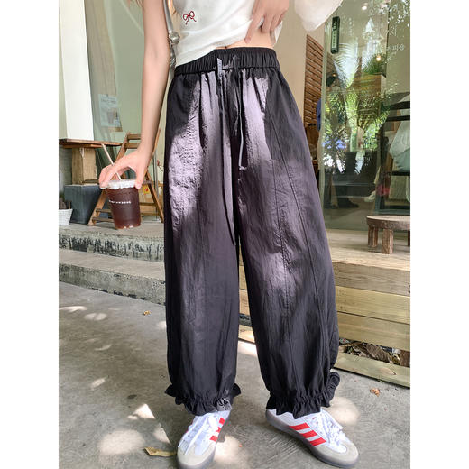 <曾小咸推荐>小个子高腰休闲垂感九分灯笼裤子 商品图2