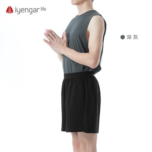 艾扬格 life C3054男装习练瑜伽运动背心 无袖T恤  凉感舒爽 柔软垂顺 商品图4