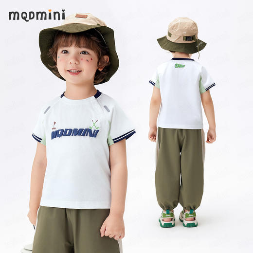 【清仓捡漏】【凉感索罗娜】【MQDmini】【90-140】男童短袖T恤 商品图0
