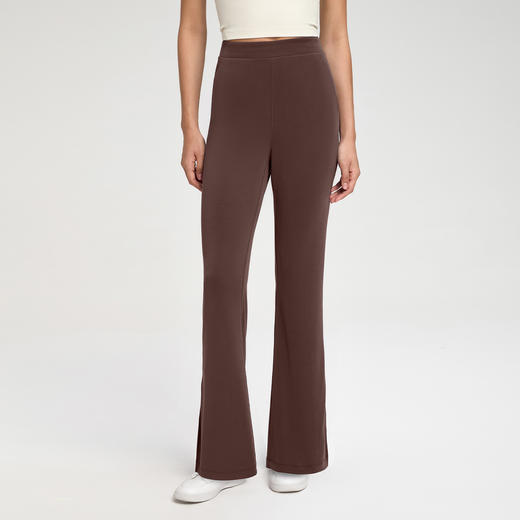 跃牌【倚窗听雨】Athena lulu 砂洗罗纹瑜伽裤女莫代尔宽松垂感阔腿裤运动健身长裤CK113 商品图1