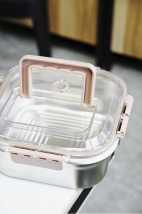 💥好用到全网人人夸的高档次日式保鲜盒🍱 随便用随便洗，还能不怕摔🍲【Trees&wind奥氏体不锈钢密封保鲜盒】 👉🏻进蒸箱、烤箱、微波炉、洗碗机都可！