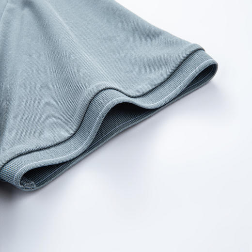 圣得西撞色翻领polo衫男2025春季新款亲肤柔软纯色易搭长袖t恤 商品图12