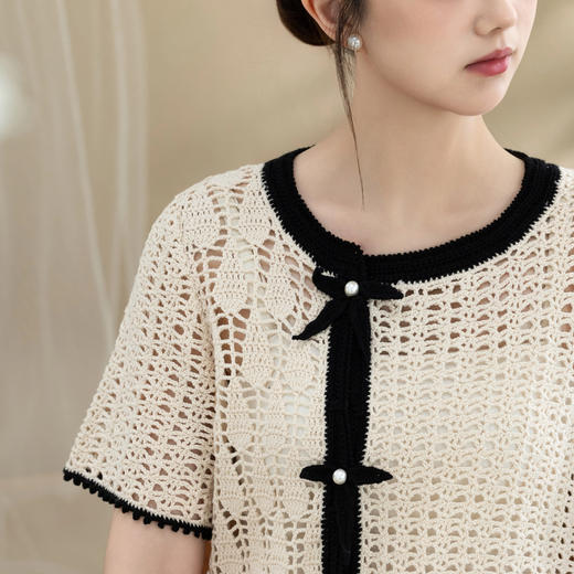 苏苏姐家呈竹上衣手工DIY蕾丝线钩针亚麻毛线团材料包 商品图3