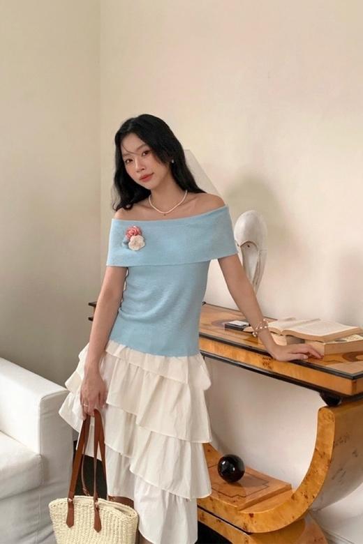 ANSUABEL 不规则荷叶边蛋糕半身裙 20644 商品图2