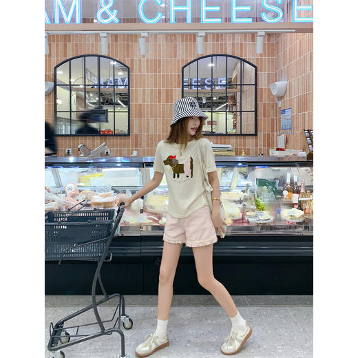 【129元任选2件】现货！腊肠狗印花短袖T 商品图4