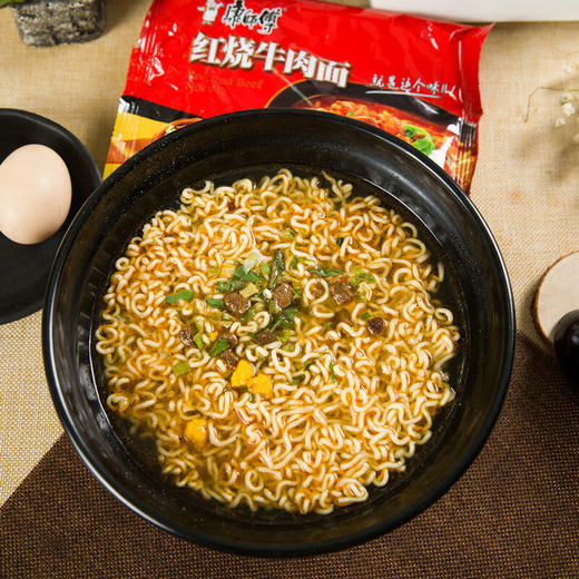 【金皇会99金币专享】康师傅 方便面 经典红烧牛肉面103g*24袋 泡面袋装整箱速食 方便食品 商品图4