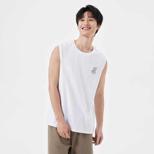 gxgjeans25夏季基础款T恤简约百搭男士背心【棉100%】亲肤打底上衣K&C 商品图2