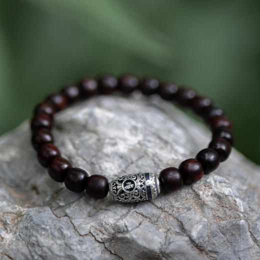 绿度母黄财神小叶紫檀情侣手串 | 万物叁仟 商品图1