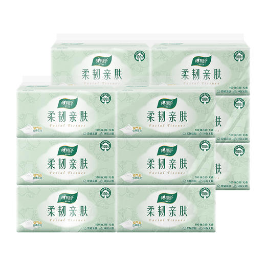 12DT100（包装）心相印柔韧亲肤三层100抽12包塑装抽纸（6包*2提） 商品图0