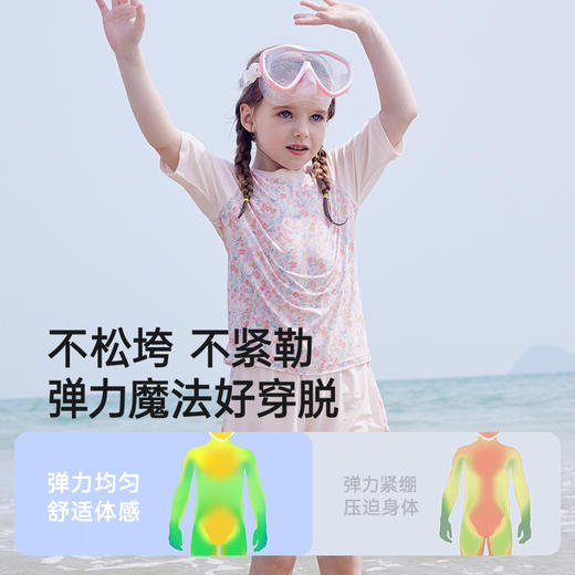 英氏儿童专业训练泳衣夏季防晒男童女童分体泳衣 商品图3