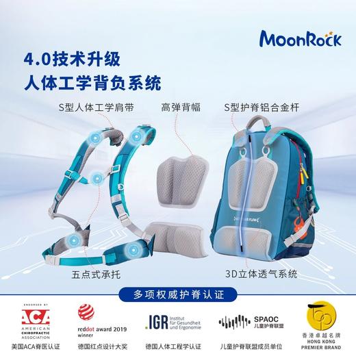 【森哥优选】MoonRock/梦乐学生护脊书包1-5年级小学生减负减压可爱印花大容量 商品图1