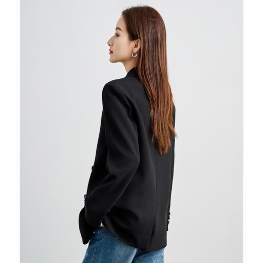 【西服+西裤】罗蒙女士纯色职业西服套装舒适通勤时尚两件套女百搭 商品图6