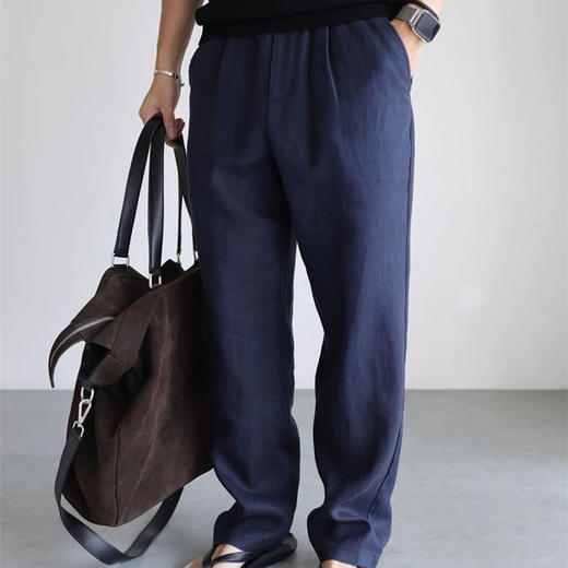 HERACHOLE 男士亚麻短袖衬衫&裤子，高级慵懒，亚麻材质，透气清凉，另搭配亚麻长裤、短裤【G】 商品图6