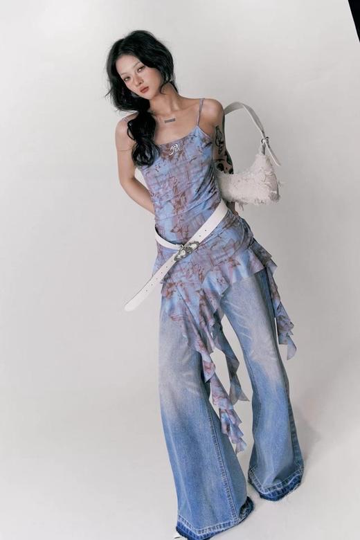 WHO KNOWS 欧美风酷辣不规则上衣 20571 商品图3