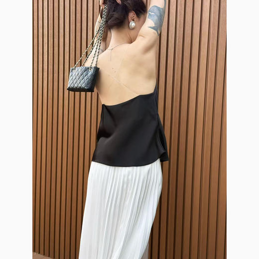 DUO智仙 优雅bao动极简黑色礼服露背小抹胸 商品图3