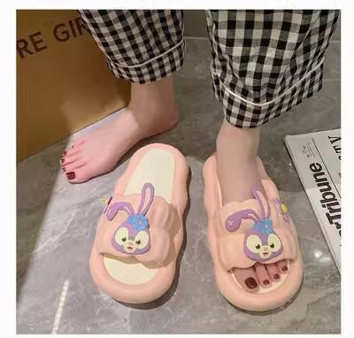 【敲好看】草莓小熊拖鞋女新款夏季外穿情侣ins踩屎感家居室内凉拖 防臭。ry 商品图8