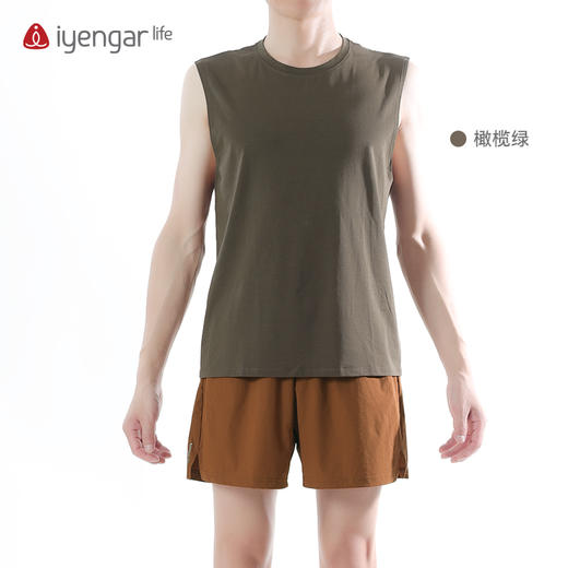 艾扬格 life C3054男装习练瑜伽运动背心 无袖T恤  凉感舒爽 柔软垂顺 商品图1