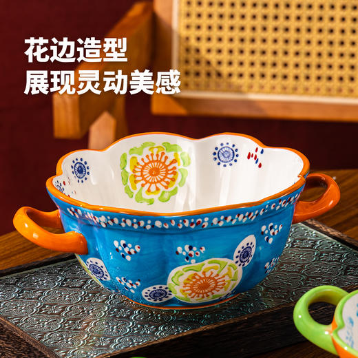 繁花系列·双耳花边碗 商品图4