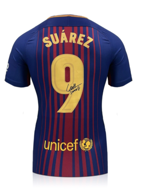 苏亚雷斯2017-18赛季亲签球衣